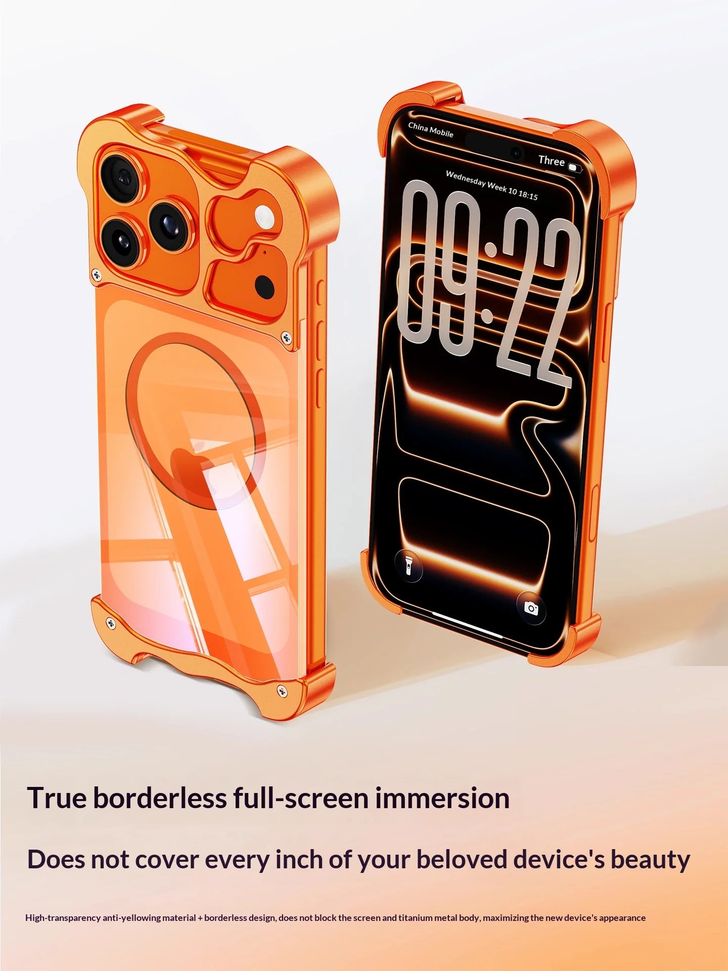 Luxury Aluminum Alloy Frameless Magnetic Phone Case For IPhone 17Air 17 Por Max For Magsafe Highly Transparent BackPanel Cover